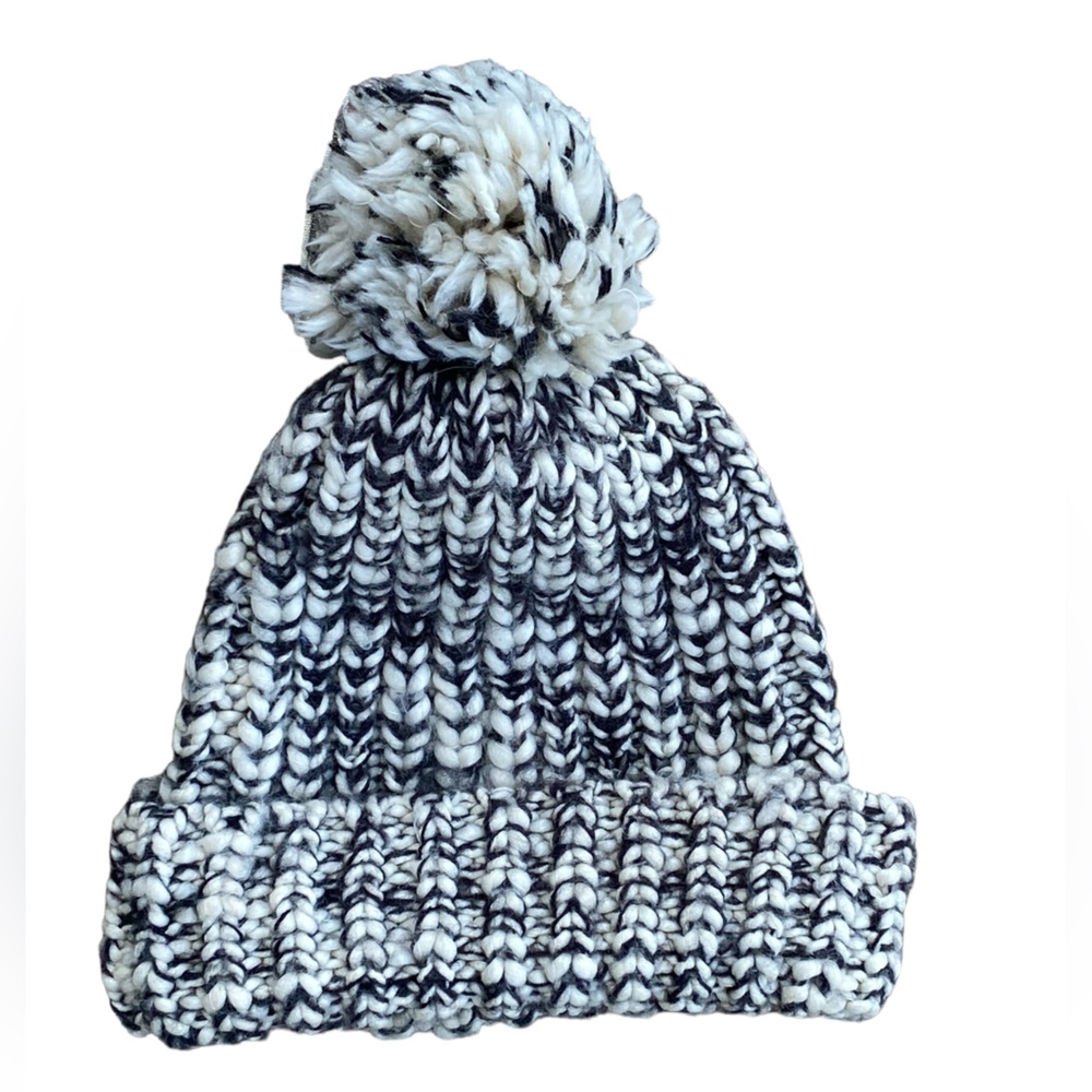 Element Eden Snow Beanie Hat Black & Tan Knit. Camping Skiing Great Condition!